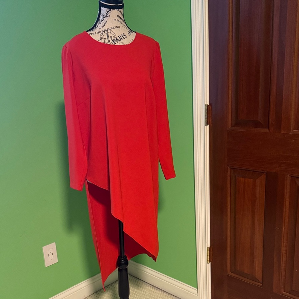 Alfani Vibrant Red Asymmetrical Dress